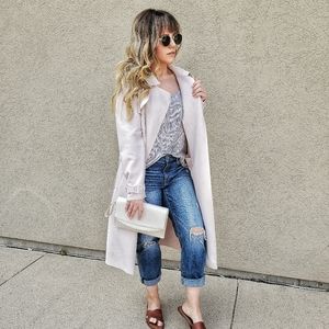 Light pale pink Trench coat